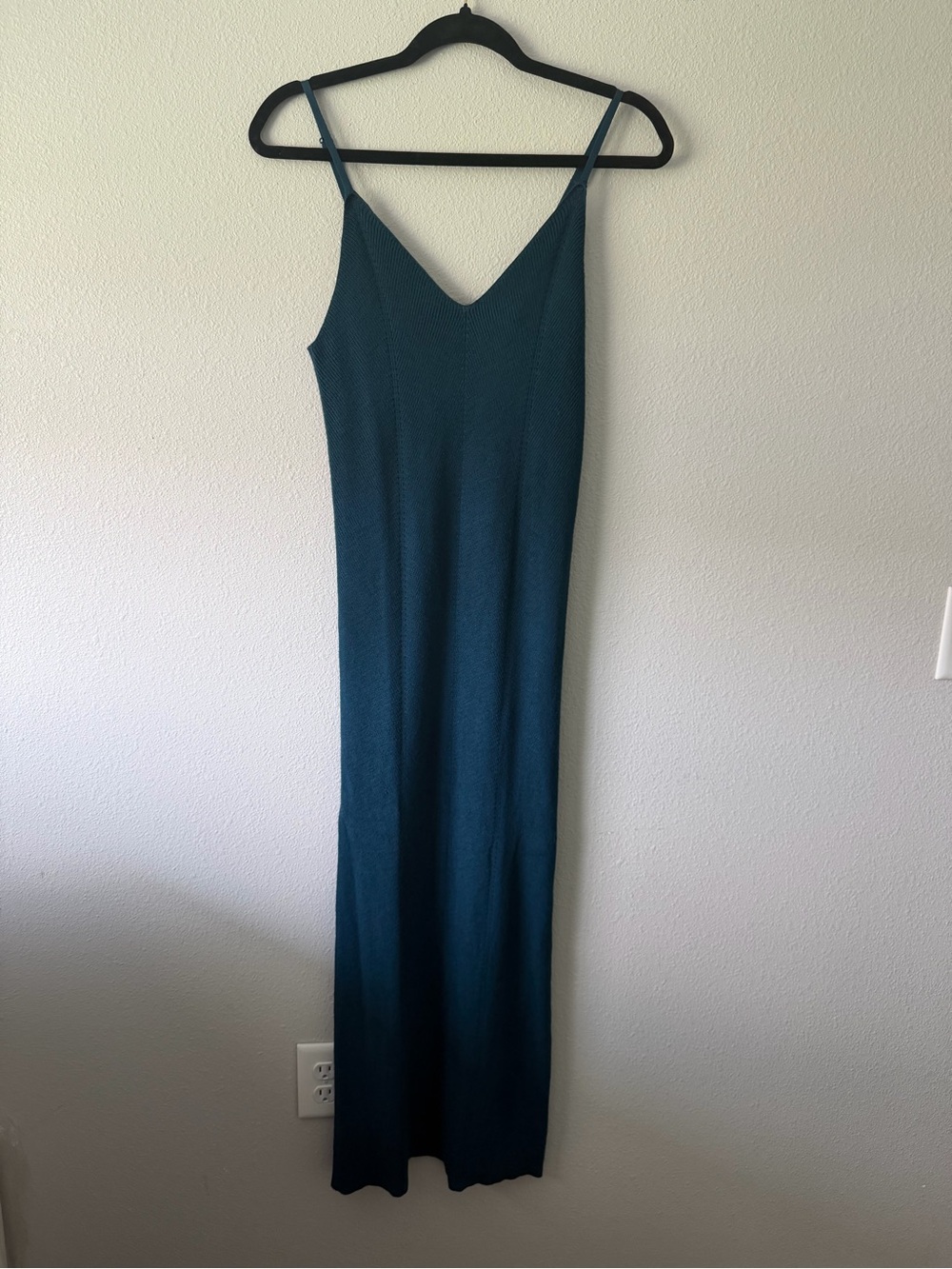 Slim Slip Maxi Dress in Deep Teal